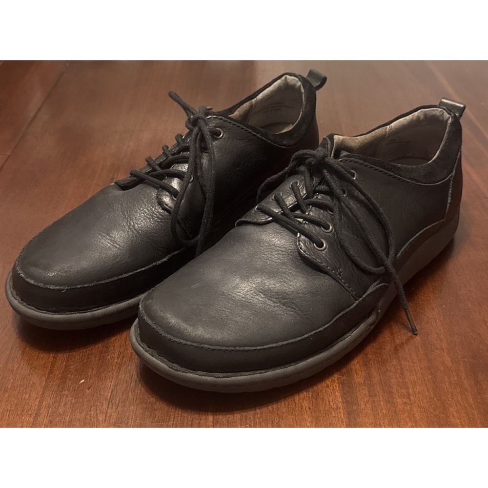 Born Womens Black Leather Oxford Shoes Size 11M Lace Up Comfort Casual Walking
